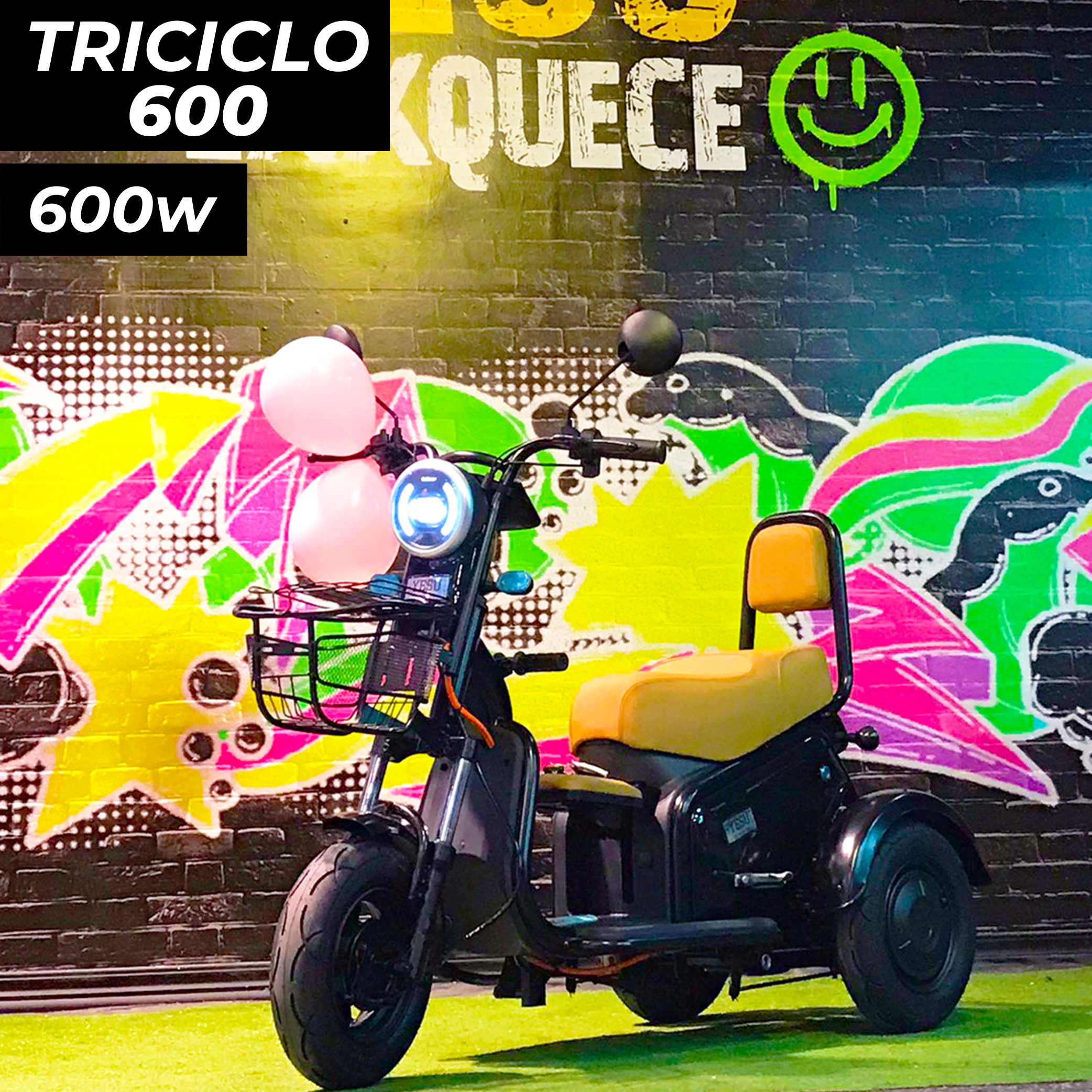 Triciclo Elétrico 600 Yesu 600w