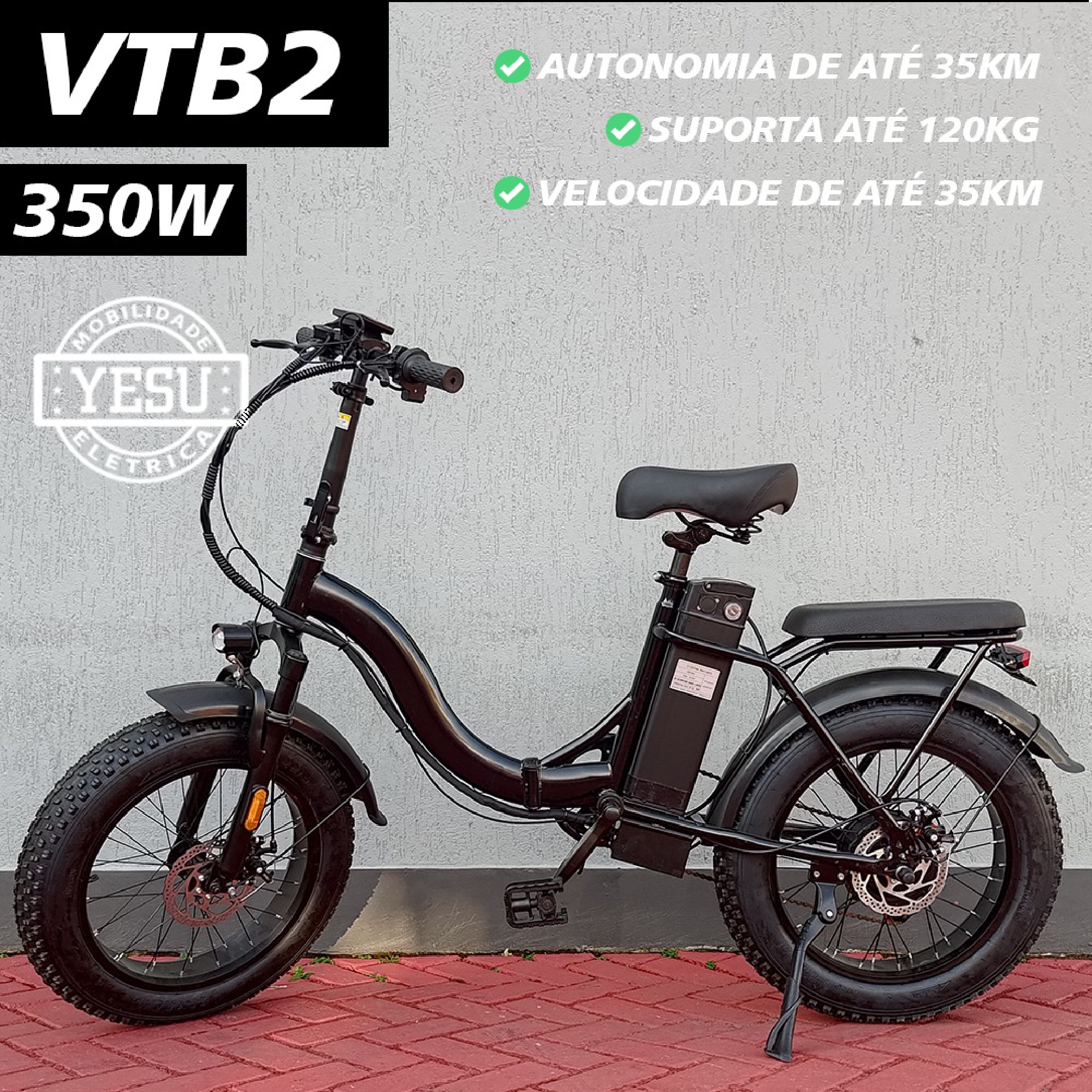 Bicicleta Elétrica Yesu dobrável 350w